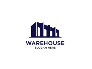 Warehouse Identity Industrial Logo Design with Bold Typography