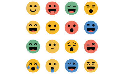 Naklejka premium face emoji vector design bundle