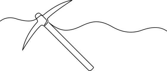 Illustration of a pickaxe Vector