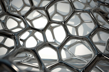 A crisp, abstract polygonal mesh background with clean and delicate lines.