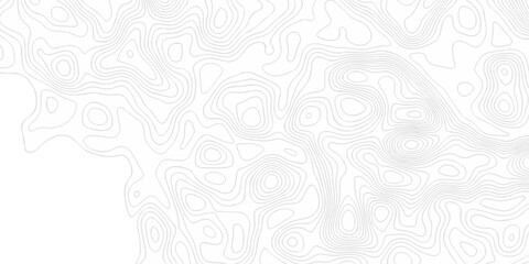 Obraz premium Modern paper white and black line location discovery vector topo map design. White background with topographic world grid wave Topographic map geographic line texture.