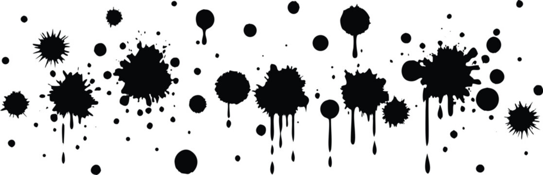Abstract black ink splatter vector graphic for creative design projects scalable eps