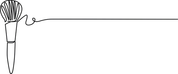 Single makeup brush Vector