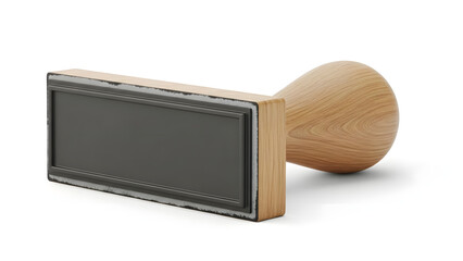 Blank wooden rubber stamp for official marking or customizable design, perfect for adding your unique brand or message to documents and crafts