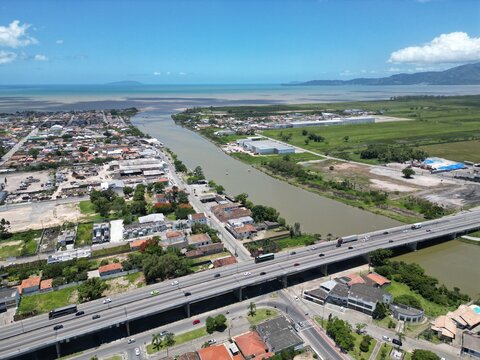 Imagens Aereas da Cidade de Tijucas Santa Catarina