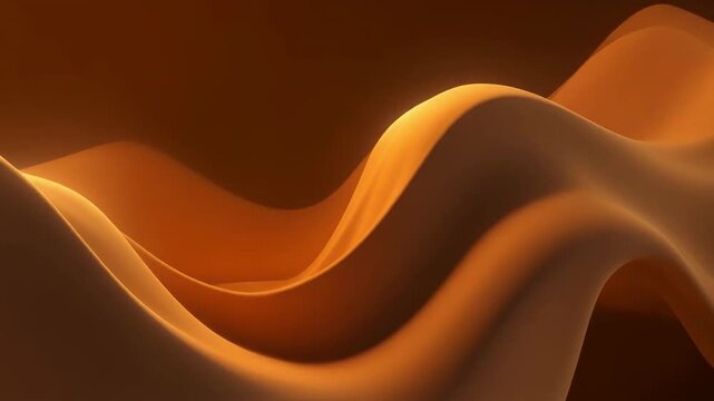 Abstract flowing golden brown waves creating a dynamic and elegant background. 4K Abstract Background Animation Video