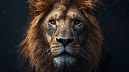 Majestic lion portrait