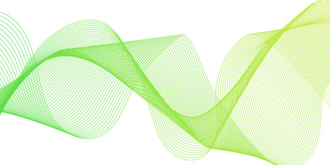 Digital green line blend wave flow wave creative web smoke. isolated minimal paper glowing. swoosh dynamic energy sound tech flowing element smooth line texture background.