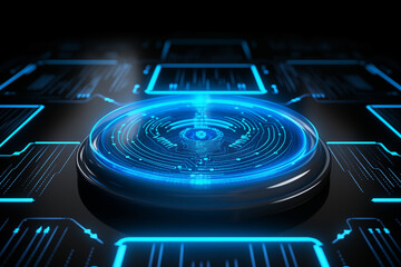 High-tech biometric scanners analyze fingerprints.