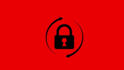 simple security lock icon with tick mark animation representing cyber security protection and data safety - Powered by Adobe