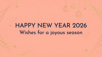 New Year 2026 festive greeting card