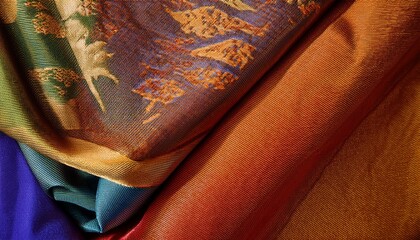 Thai Silk Fabric Background