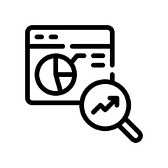 data analysis line icon