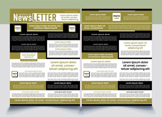 modern clean unique newsletter design sample