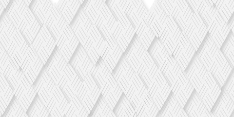 seamless gray and white line square overlap paper diamond grid metallic. overlapping pattern with triangles art fabric vintage retro square textile design.