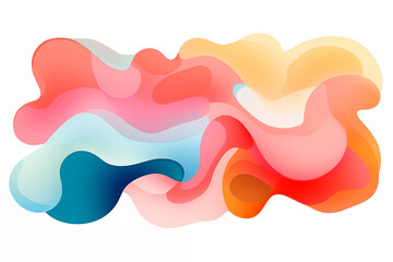 Abstract pastel-colored, teardrop-shaped elements with a smooth surface background.
