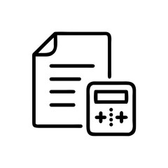 Fototapeta premium invoice calculation icon