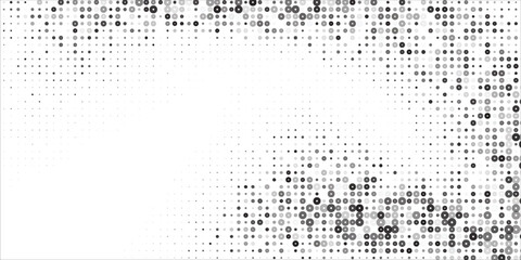 Dotted halftone gradient texture. Vanishing polka dot background. Repeating dots gradation pattern background.