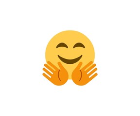 A cute smiley face painted on a white plate with an egg design that looks happy and funny