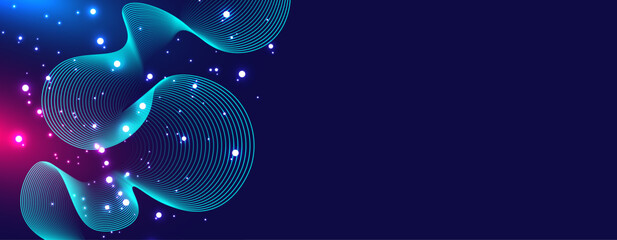 Modern Abstract Data Wave Background with Light Particles for technology, artificial intelligence, data visualization, fintech, SaaS platforms, websites, presentations, and digital business branding.