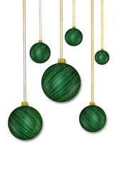 Green Hanging Christmas Baubles ball Decoration ornaments