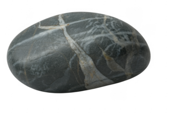 Gray Marble Stone with White Veins rock geology isolated on a transparent background