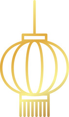 Golden Chinese Hanging Lantern
