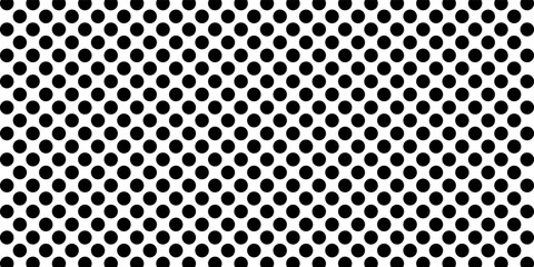 Black polka dots seamless pattern on white background. Halftone minimalist abstract wall in diagonal lines. Vector eps 10