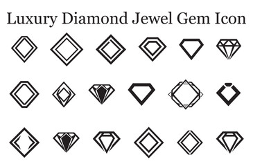 Luxury Diamond Jewel Gem Icon