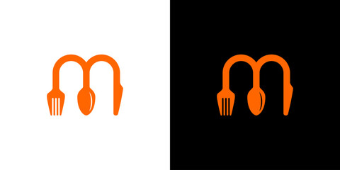 Modern Letter M Logo with Spo...