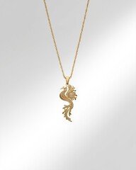 Elegant gold seahorse pendant necklace
