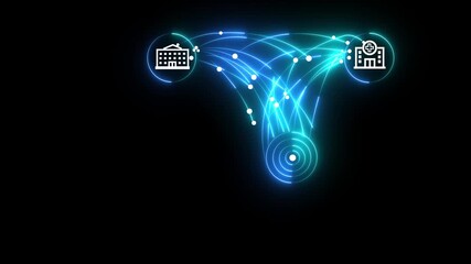 Cold chain logistics warehouse logistic temperature control smart packaging and monitoring ensure safe black background delivery with precise tracking and calm 4k video... - Powered by Adobe