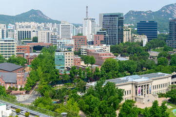 ソウルの美しい街並み風景Beautiful cityscape of Seoul, the capital of South Korea