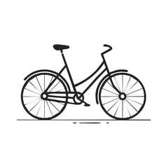Fototapeta premium Vintage Bicycle Illustration Simple Design Cycling Transportation Vehicle Line Art