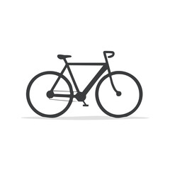 Fototapeta premium Isolated minimalist silhouette of a bicycle, cycling for recreation or transportation, vector illustration.