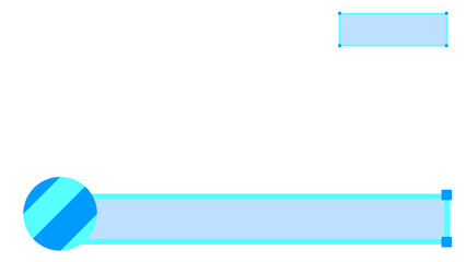 動画テロップ素材：青-10