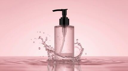 Hand soap dispenser in action