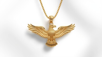 Golden eagle pendant necklace