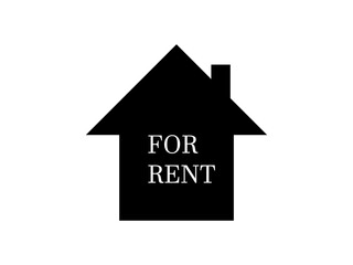 Fototapeta premium House for Rent Icon – Real Estate Rental Sign Symbol