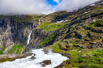 Famous serpentine mountain road