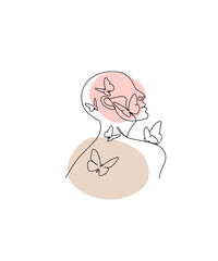 man with some butterflies