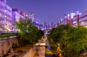 ソウルの美しい夜景風景Beautiful night view in Seoul, South Korea
