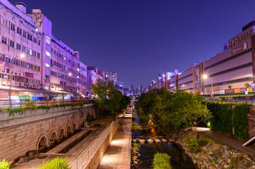 ソウルの美しい夜景風景Beautiful night view in Seoul, South Korea