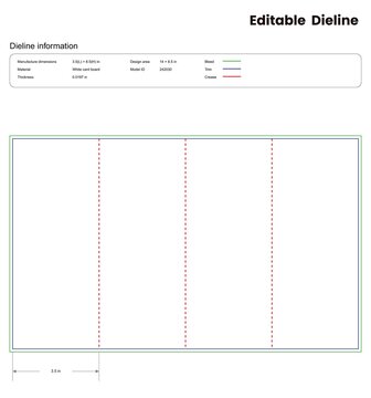 4 panel roll fold brochure dieline template box dieline die lines packaging custom dieline  box cardboard box dieline pizza box dieline printable product packaging layout,