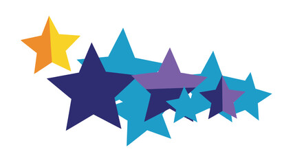 Colorful Star Cluster Graphic Design