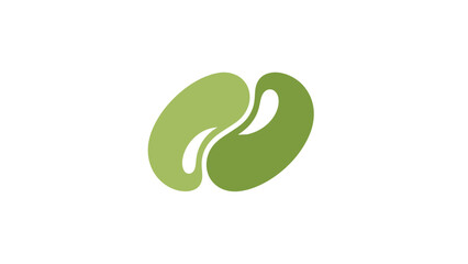 Green Organic Bean Logo Symbol