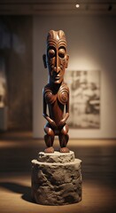 Ancestral Wood Carving Sculpture