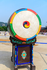 韓国ソウルにある景福宮のとても美しい風景A very beautiful view of the gate in Seoul, Korea