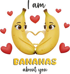 3D  Banana Valentine