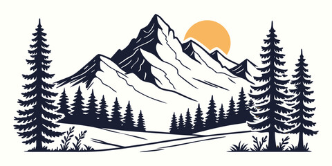 winter landscape with trees